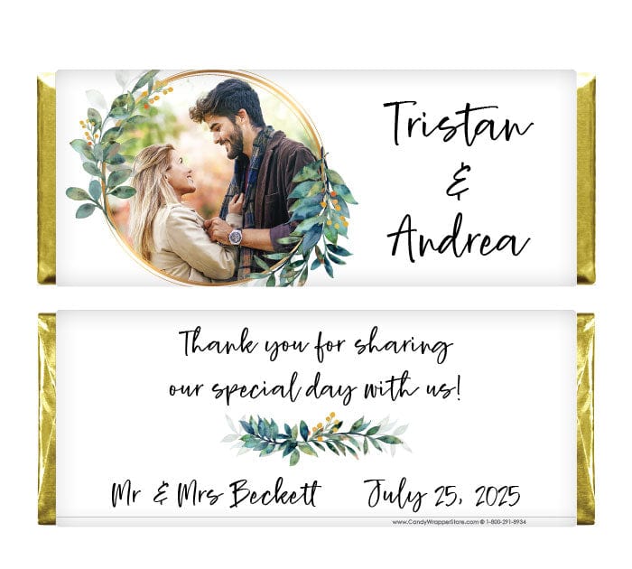 Wedding Themed Regular Sized Chocolate Candy Bar Wrappers with Photos ...
