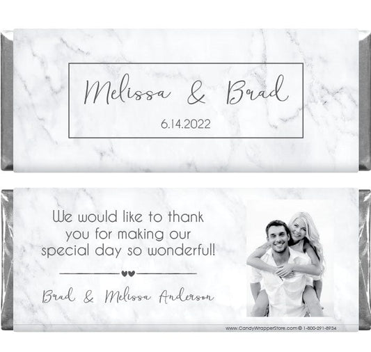 Wedding Themed Regular Sized Chocolate Candy Bar Wrappers with Photos ...