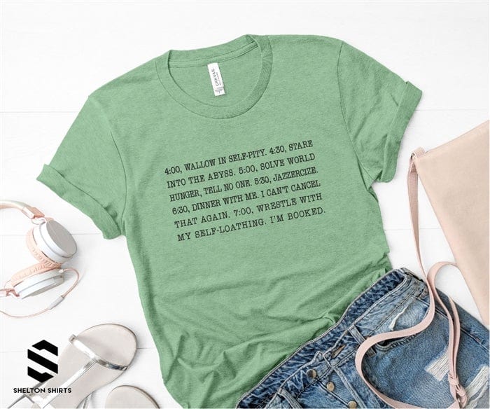 Wallow in Self Pity Daily Routine The Grinch Quote Cotton Comfy T-Shirt Candy Wrapper Store