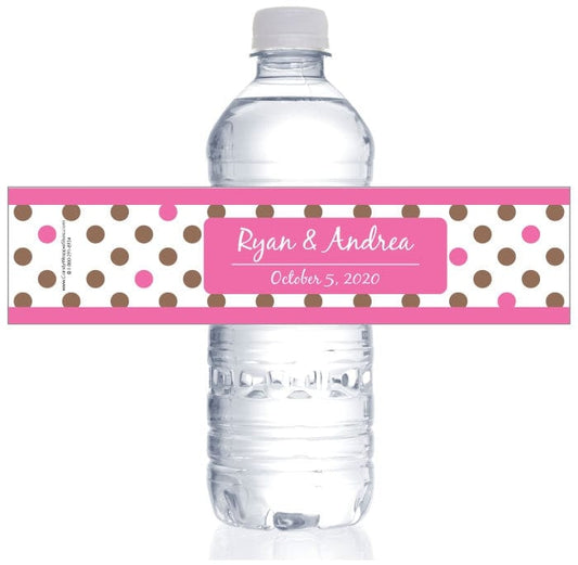 WB17 - Wedding Polka Dots Water Bottle Labels Wedding Polka Dots Water Bottle Labels wa240