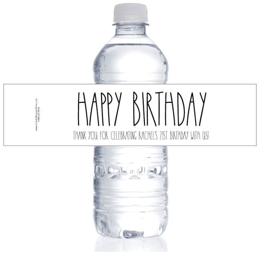 WBBD446 - Rae Dunn Inspired Birthday Water Bottle Labels Rae Dunn Inspired Birthday Water Bottle Labels Party Favors Candy Wrapper Store