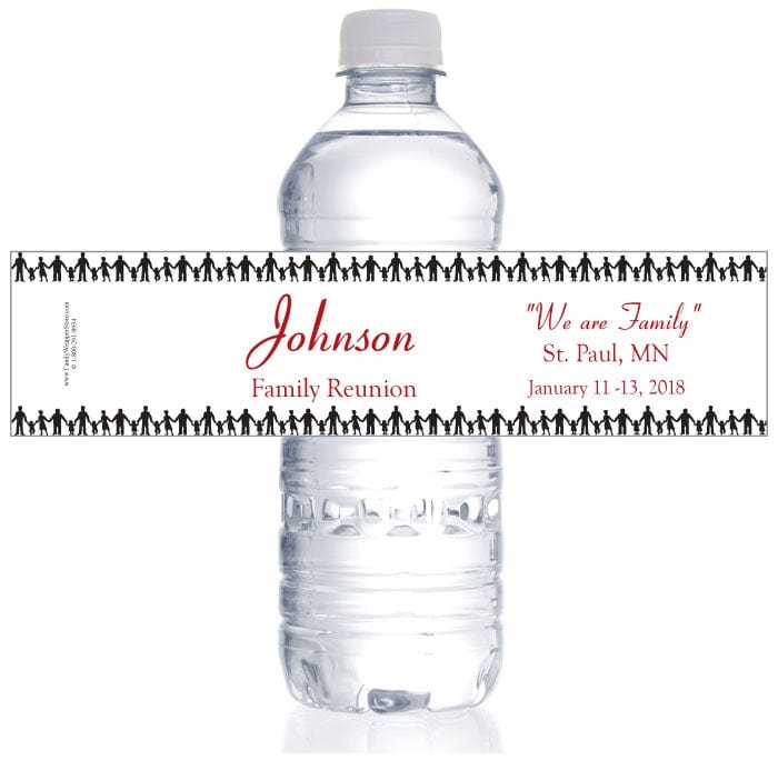 WBFAM200 - Family Reunion Water Bottle Labels Family Reunion Water Bottle Labels Party Favors FAM200