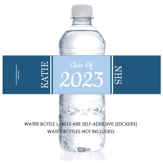 WBGRAD217a - Class of 2023 Graduation Water Bottle Label Party Favors GRAD217