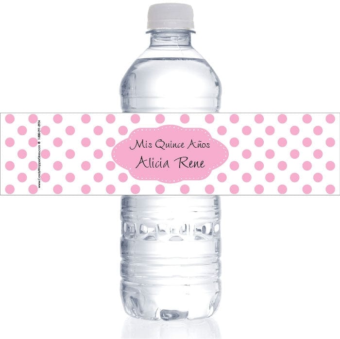 Polka Dots Water Bottle Labels – Candy Wrapper Store