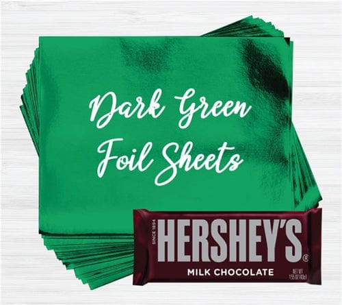 Wholesale Dark Green Paper Backed Foil - 500 sheets Dark Green Paper Backed Foil Sheets for Chocolate Bars - Candy Wrapper Store Candy & Chocolate Foil500paper