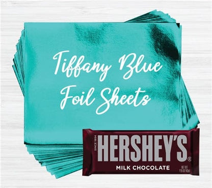 Wholesale Tiffany Blue Paper Backed Foil - 500 sheets Tiffany Blue Paper Backed Foil Sheets for Chocolate Bars - Candy Wrapper Store Candy & Chocolate Foil500paper