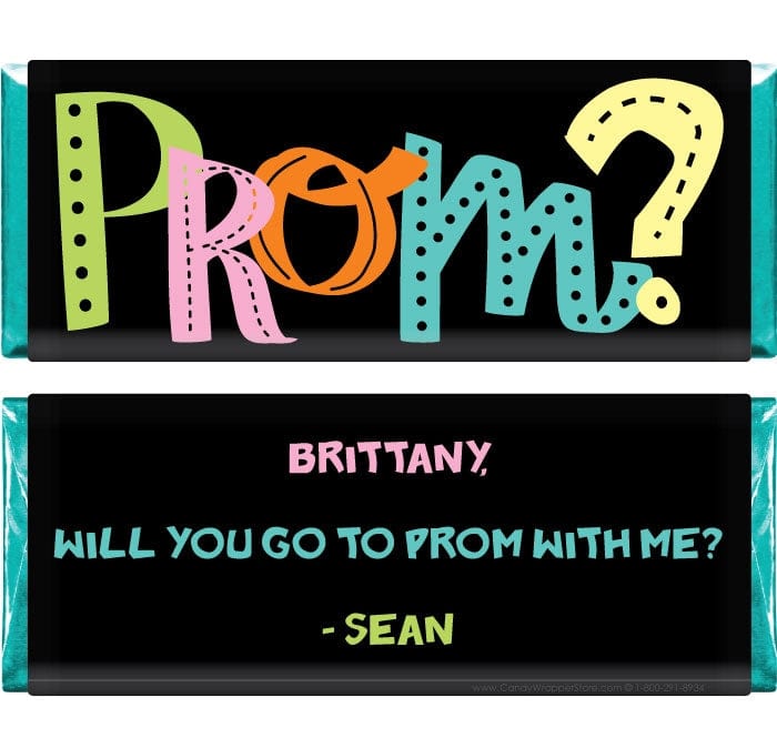 Will you go to Prom with me - Ransom Candy Bar Candy Wrapper Store