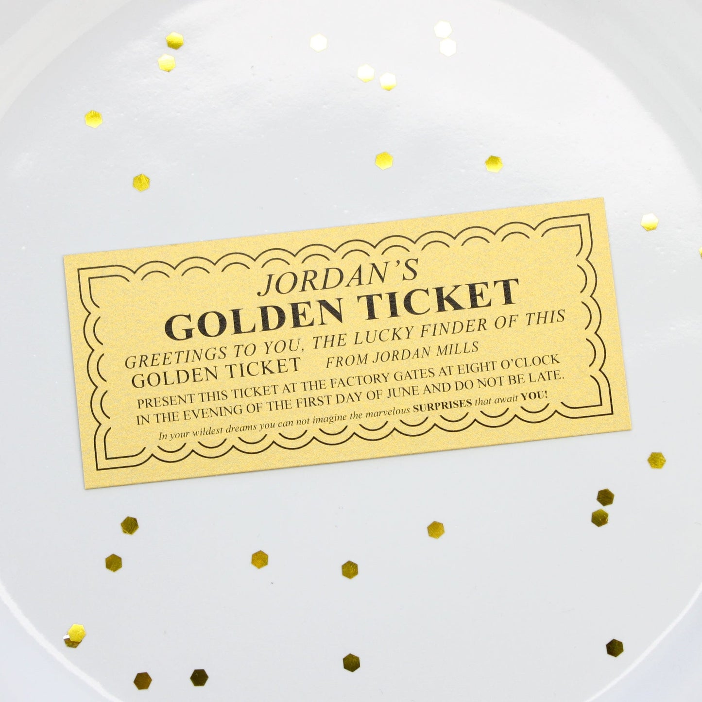 Willy Wonka Golden Ticket - GOLDENTICKET2 Willy Wonka Golden Tickets for Candy Bars Invitations GOLDENTICKET