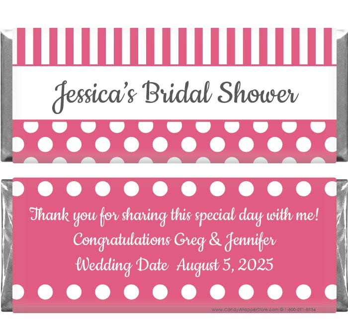 WS205 - Wedding Shower Dots and Stripes Wrapper Wedding Shower Dots and Stripes Wrapper Wedding Favors WS205