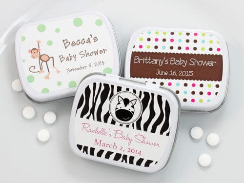WTBS350 - Multi Dots Baby Shower White Mint Tins Multi Dots Baby Shower White Mint Tins BS350